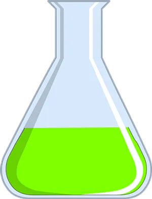 Green Liquid In Flask PNG image