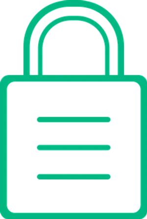 Green Lock Icon Graphic PNG image