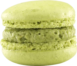 Green Macaron Closeup PNG image