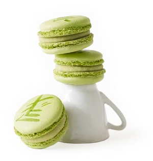 Green Macaronson White Mini Jug PNG image