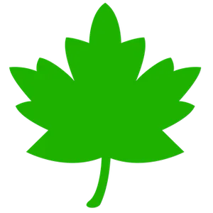 Green Maple Leaf Icon