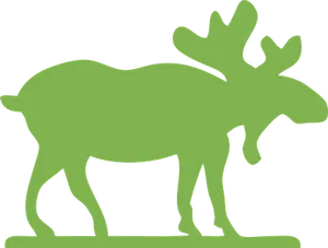 Green Moose Silhouette