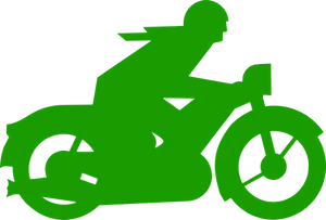 Green Motorbike Silhouette PNG image