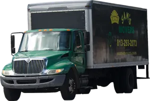 Green Moving Truck Sams Movers PNG image