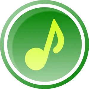 Green Music Note Icon PNG image