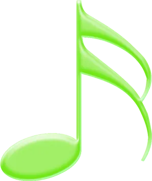 Green Musical Note Graphic PNG image