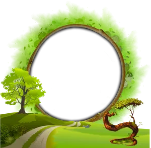 Green_ Nature_ Frame_ Design PNG image