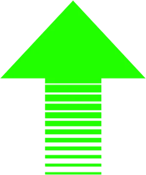 Green Neon Arrow Graphic