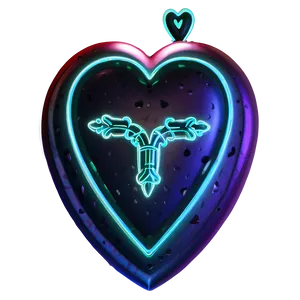 Green Neon Heart PNG 78