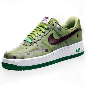 Green Nike Air Force 1 Png 06262024 PNG image