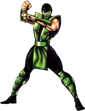Green Ninja Character Pose