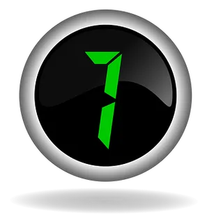 Green Number One Icon PNG image