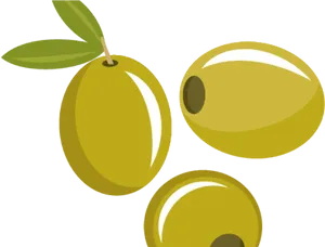 Green Olives Illustration PNG image