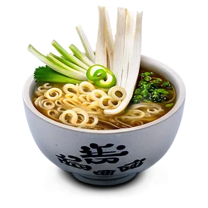 Green Onion Ramen Bowl PNG Ock PNG