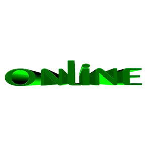 Green Online Text Graphic PNG image