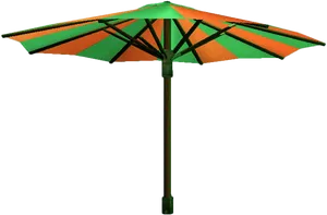 Green Orange Patio Umbrella PNG image