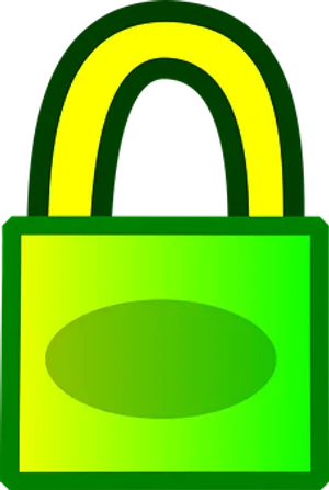 Green Padlock Graphic PNG image