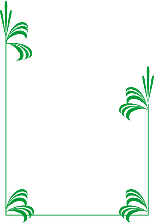 Green Palm Border Design PNG image