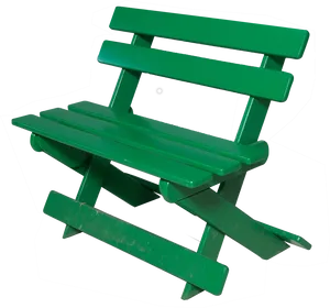 Green Park Bench Isolated PNG image