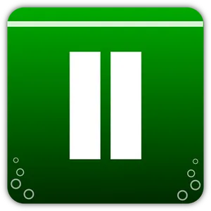 Green Pause Button Icon