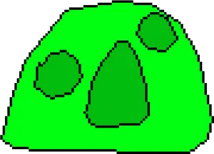 Green Paw Print Pixel Art PNG image