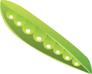 Green Pea Pod Illustration PNG image