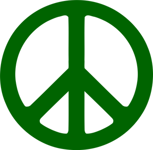 Green Peace Symbol Icon PNG image