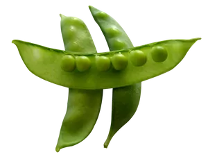 Green Peas Pods Crossed PNG image