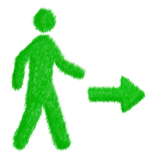 Green Pedestrian Sign Arrow PNG image