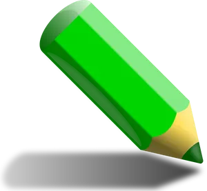 Green Pencil Graphicon Black Background PNG