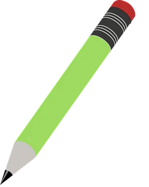 Green Pencil Illustration PNG image