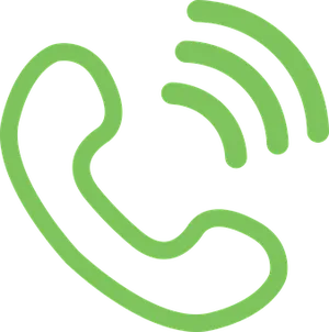 Green Phone Ear Icon PNG image