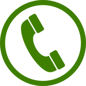 Green Phone Icon Circle PNG image