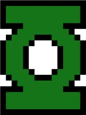 Green Pixel Lantern PNG image