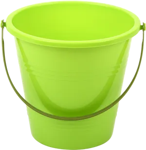 Green Plastic Bucketwith Handle PNG image