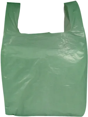 Green Plastic Shopping Bag PNG image