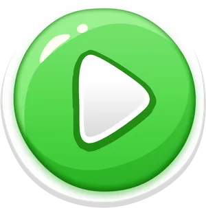 Green Play Button Icon
