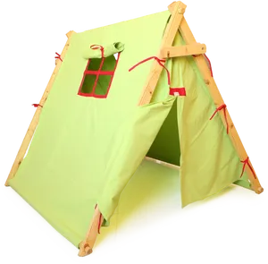 Green Play Tent Children PNG image