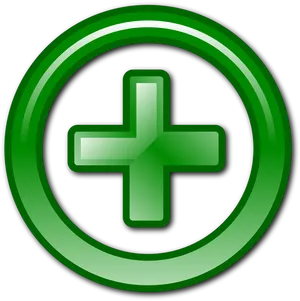 Green Plus Sign Icon PNG image