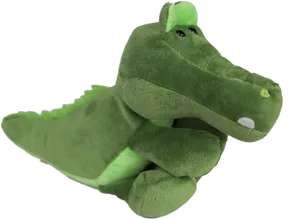 Green Plush Alligator Toy PNG image