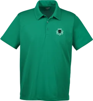 Green Polo Shirtwith Emblem PNG