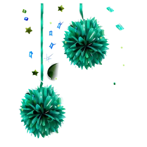 Green Pom Poms Png Fwv PNG image