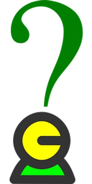 Green Question Mark Logo PNG image