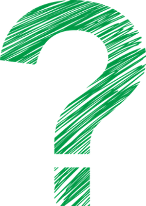 Green Question Mark Sketch PNG