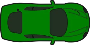 Green Race Car Top View Illustration PNG image