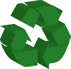Green Recycle Symbol3 D Graphic PNG image
