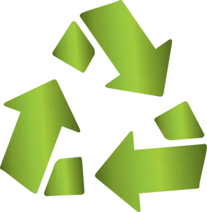 Green Recycle Symbolon Blue Background PNG image