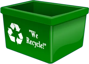 Green Recycling Bin Graphic PNG image