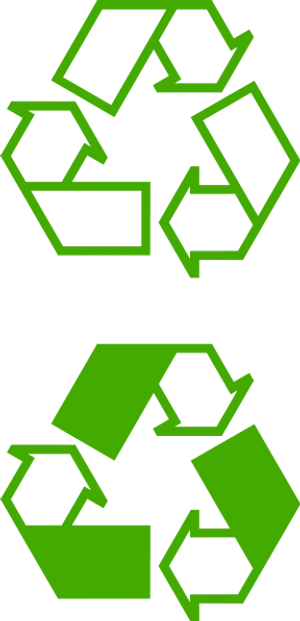 Green_ Recycling_ Symbol_on_ Blue_ Background.png PNG image