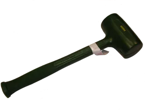 Green Rubber Mallet Black Background.jpg PNG